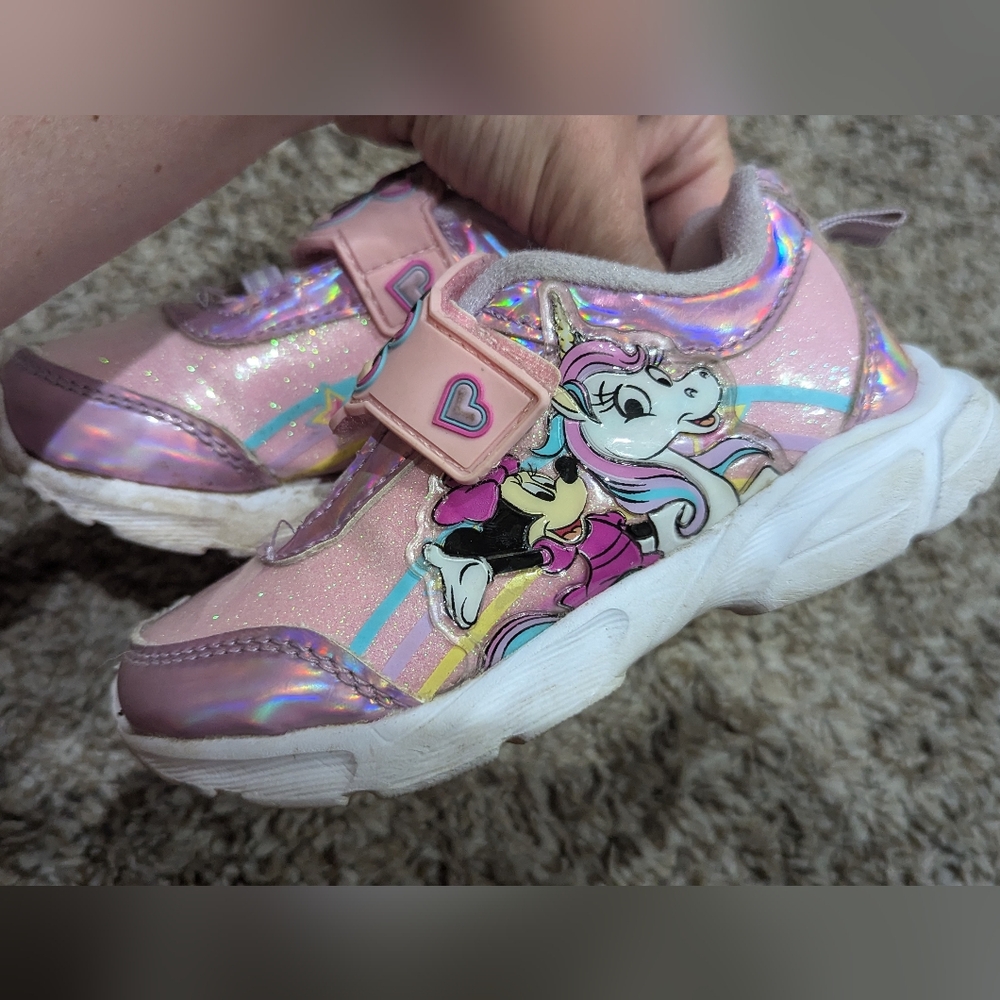 Disney Minnie mouse unicorn sneakers shoes rainbow iridescent